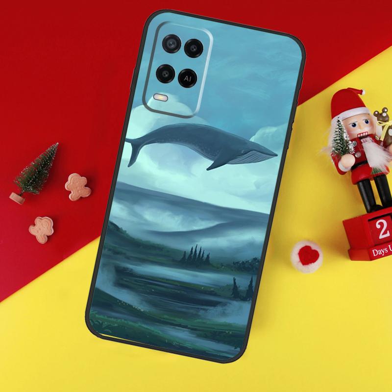 Волшебный Чехол Летающий Кит Для Oppo A78 A98 A18 A38 A58 A5 A6 Pro A54 A74 A94 A17 A57 A80 A60 A40 A96 A76 A16 A15