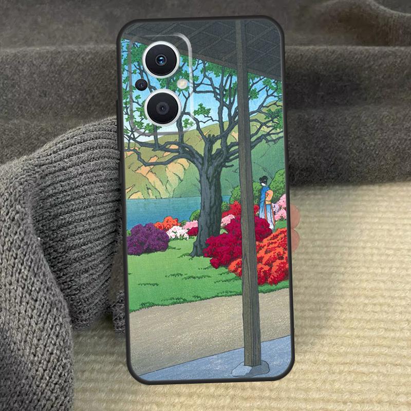 Японская Укиё-э Чехол для телефона для OPPO Reno 12 F 13 13F 11 8T 7 8 10 Pro OPPO Find X8 X6 Pro X3 X5 Lite Чехол