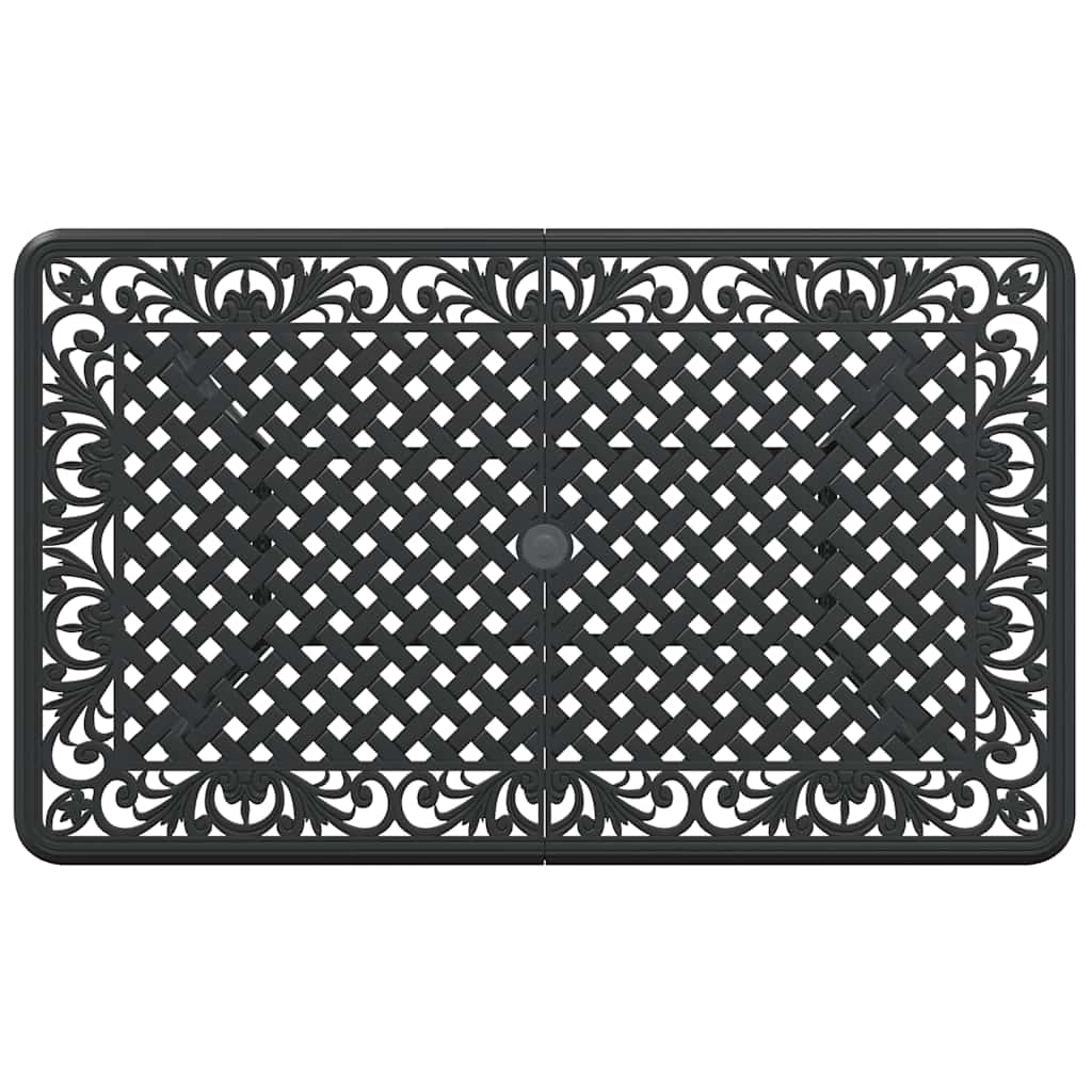 Garden Table Black 150 x 90 x 72 cm Cast Aluminum