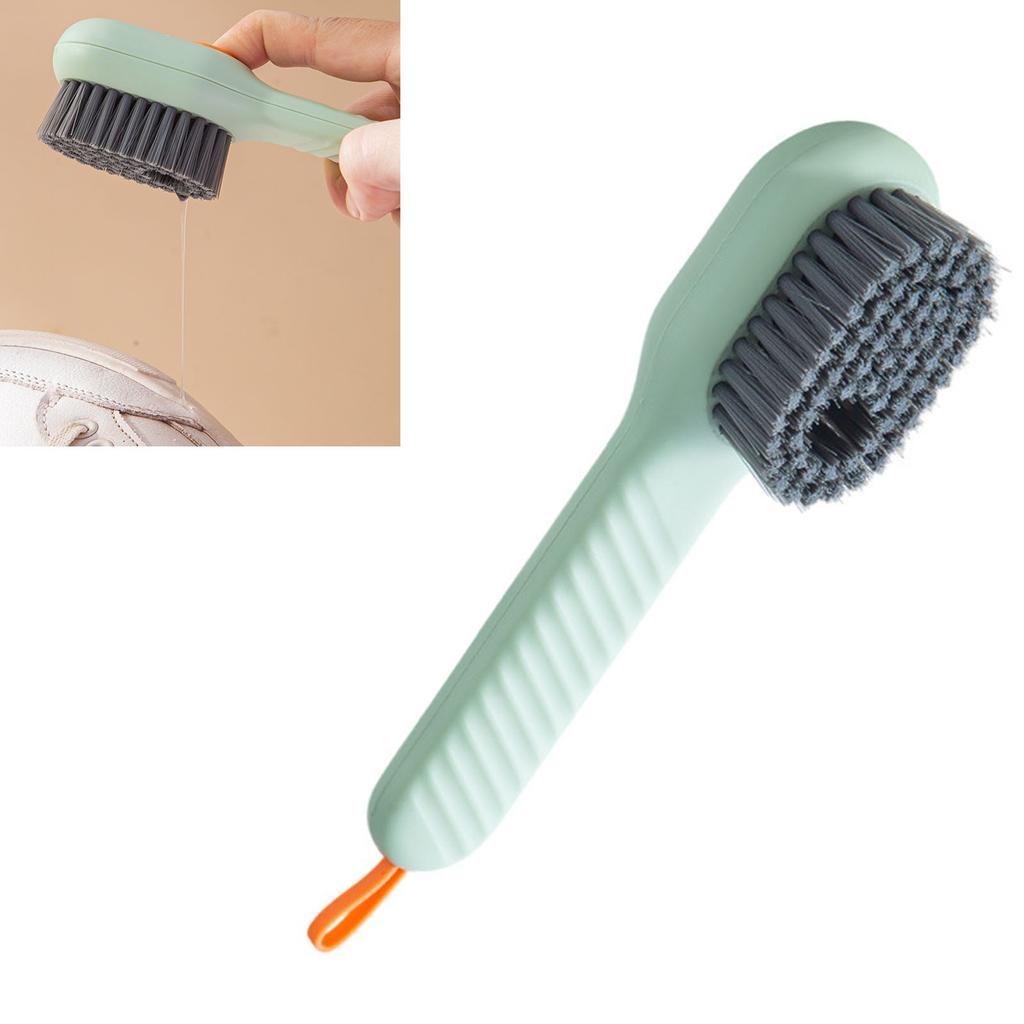 Shoe Cleaning Brush Long Handle Scrub Brush with Soap Dispenser Multifunctional Brush for Bathroom