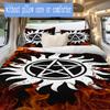 Wizard Magic & Witch Spell Pattern Bedding,Quilt Set Quilt Cover Pillowcase Home Birthday Gift (1*duvet cover+2*pillowcase,without core)ZSJT0917392