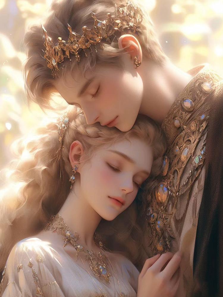 5d Алмазная картина Принц Принцесса Полный круг Diy Алмазная мозаика Вышивка Любовник Крест Набор Украшение для дома