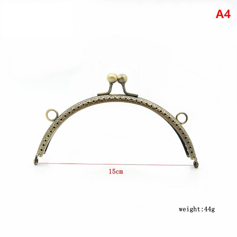 Металлическая полукруглая рамка Diy, кошелек с ручкой, сумки для монет, металлическая застежка-поцелуй, замковая рамка