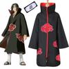 High-quality Naruto Akatsuki Uchiha Itachi Cosplay Costume Robe Cloak Ideal For Events
