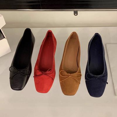 Мода SUOJIALUN Весна Новая Марка Женские Балетки Мода Круглый Носок Неглубокие Слипоны Обувь Мягкий Плоский Каблук Уличная Обувь-Лодочка