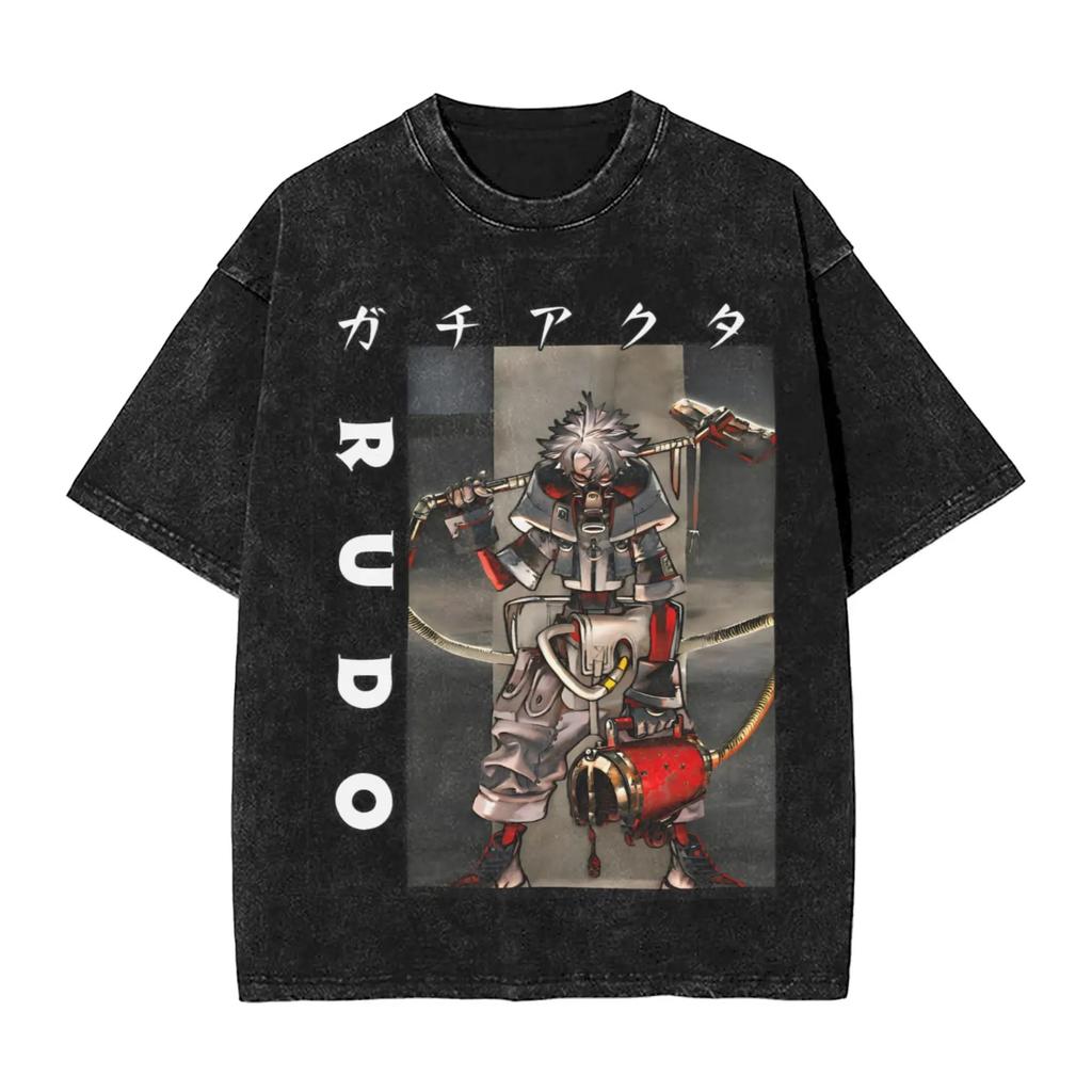Gachiakuta Washed TShirt Unisexs Oversized YK Short Sleeve Casual Cotton TShirt Beach ONeck Loose Unisex Feamle Clothing Top Tee
