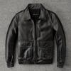 Мужская куртка из натуральной коровьей кожи, классическая куртка Flight A2, мужской бомбер, осенняя модель.