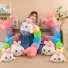Rainbow Long Bunny Plush Pillow Large Body Pillow for Cuddling And Support Soft Stuffed Animal for Girls And Kids Gift