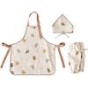 Комплект фартуков для малышей Prielle Teddy, бежевый, корейские игрушки