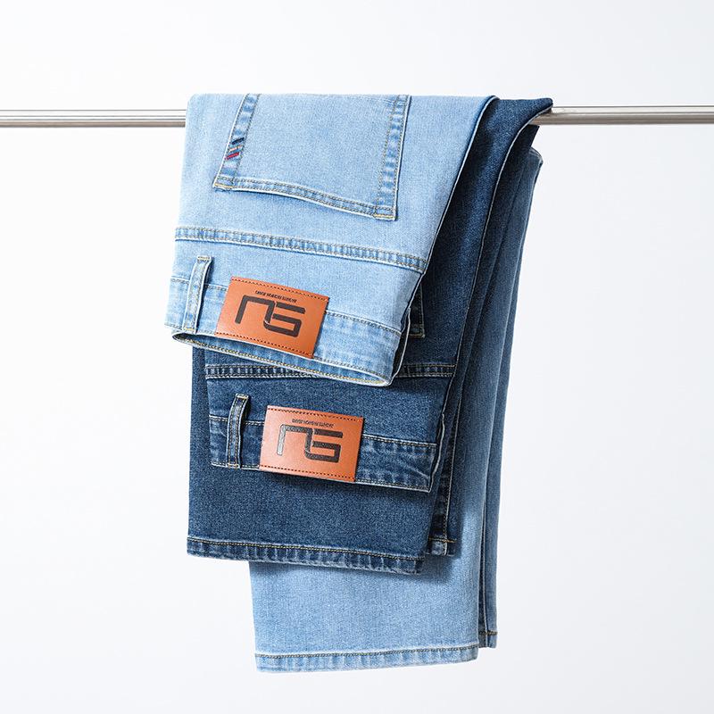 Модные мужские свободные прямые укороченные джинсы на все времена года