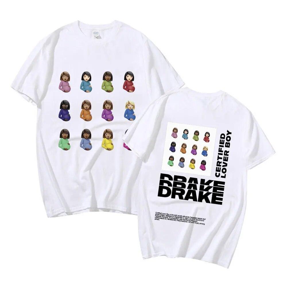Рэпер Дрейк, новая футболка большого размера, сертифицированная футболка для мальчиков с принтом альбома Lover Boy, унисекс, повседневные забавные футболки в стиле хип-хоп, уличная одежда унисекс