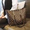 Премиальная печать большая сумка женская осень и зима новая мода для поездок универсальная большая вместимость на плечо сумка-тоут тренд