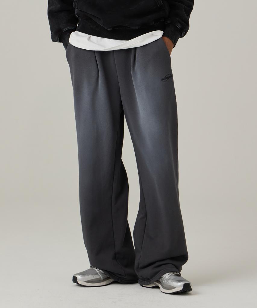 URBANAGE Pigment Wash Signature Wide Sweatpants Charcoal