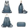 2024 New Multifunctional Backpack Women's Bag Small Backpack Single Shoulder Bag Chest Bag PU Leather