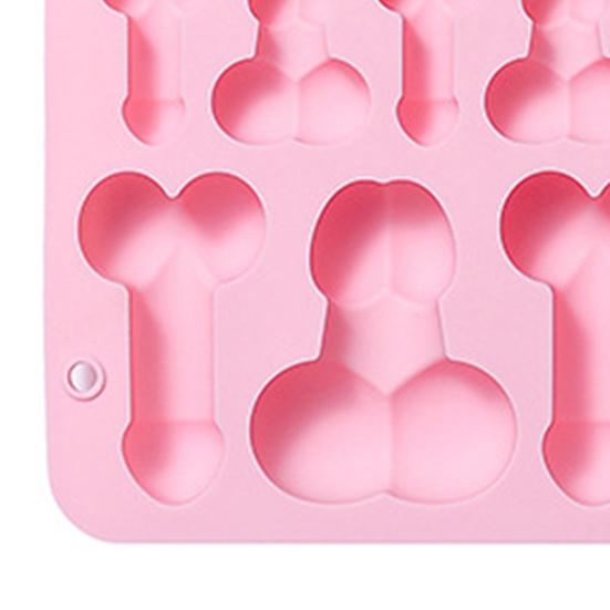 Silicone Mold 10-Cavity Non-stick Heat-resistant Quick To Demold Toughness Cake Decoration 2 Sizes Shapes Unique Man-featured Pastry