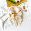 1шт квадратный шейный платок ромбовидной формы шелковый шарф элегантный ободок для волос однотонные атласные шарфы платок декоративный плиссированный принт
