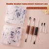 Disposable Nail Polish Brush With Double Head Pen Can Replacement Head Brush Soft Bristles Nail Brush Liquid Applicators