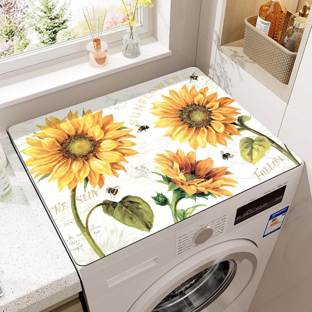 Коврик из диатомовой грязи подсолнечника, пылезащитный для барабанных стиральных машин, сушилок и холодильников - влагопоглощающий и защитный