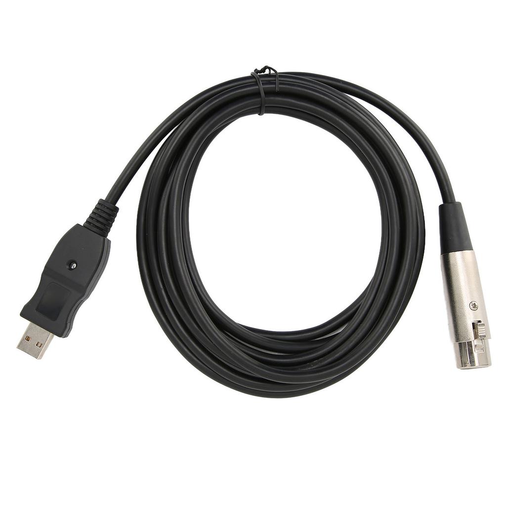 Microphone Converter Cable USB To XLR Adapter Wire with Sound Card for Musical Instrument Recording Karaoke