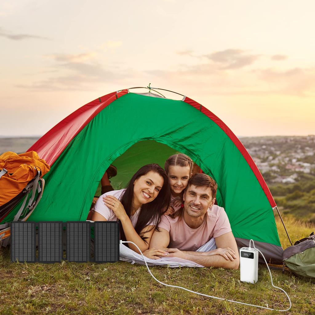 Солнечная панель FlexSolar 30 Вт, порт USB-A на Type-C, складная, компактное солнечное зарядное устройство, водонепроницаемость IP67, подходит для землетрясений, стихийных бедствий, использования на открытом воздухе, C