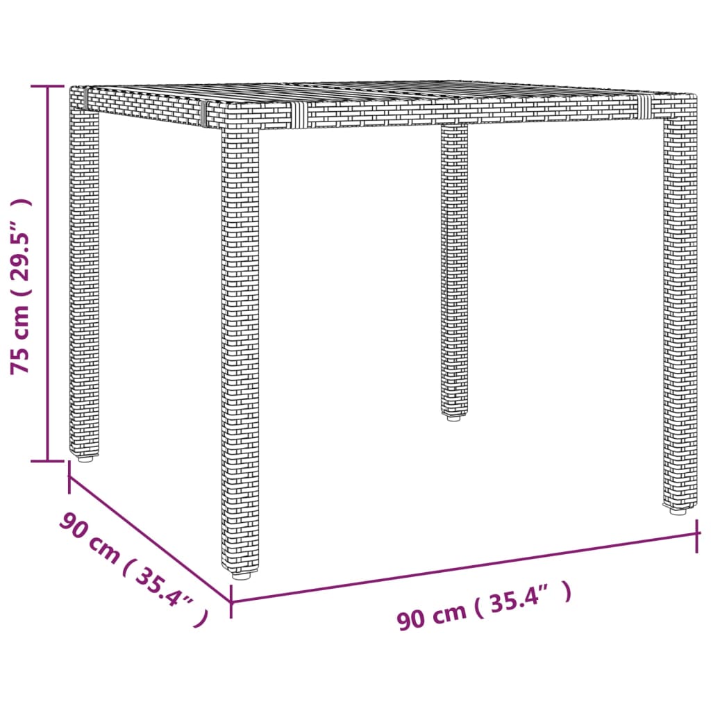 5 Piece Garden Dining Set with Cushions Gray Poly Rattan