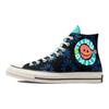 Converse Кроссовки унисекс Chuck 70 High Sunny с цветочным принтом, черные, бирюзовые, Game-Royal 172824C
