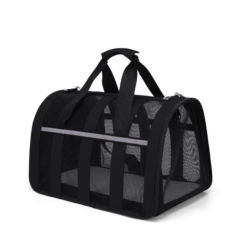 Stylish Breathable Pet Carrier, Dual Use Crossbody & Handheld Travel Cage, Portable Backpack for Cats & Small Dogs