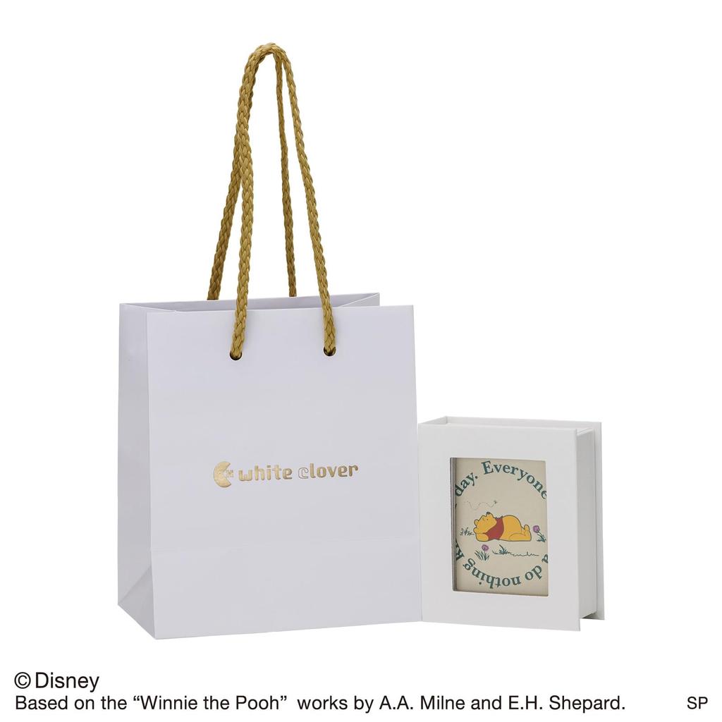 Белый Клевер Винни-Пух Танцующий Камень Стерлинговое Серебро Кубический Розовый Ожерелье, Дисней, Серебро, Цирконий, Сердце, Золото, DISS011PG, Женское