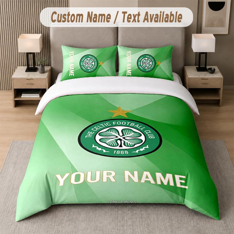 Celtic FC Design Bedding Set Custom Text 1 Duvet Cover & 2 Pillow Cases