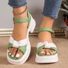 Fashion Fashion Platform Sandals Women Ankle Buckle Thick Sole Rome Sandals Brand Woman Shoes Summer Open Toe Cross Band Sandalias Mujer