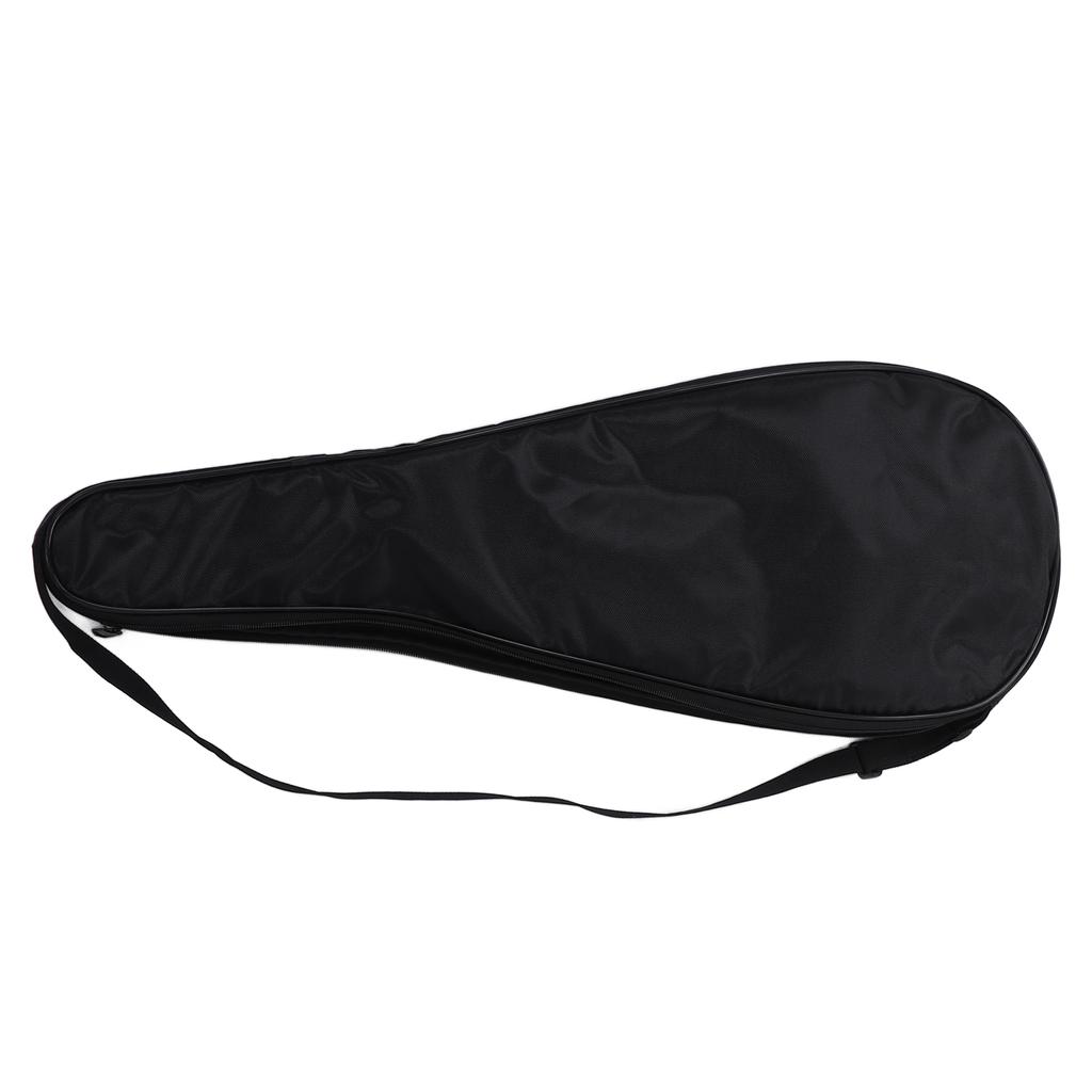 Squash Racquet Cover Bag Lightweight Padded Racket Carrying Bag with Adjustable Shoulder StrapBlack