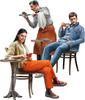 Miniart Modern Cafe and Customers Set 1 Plastic Model MA38085 1/35