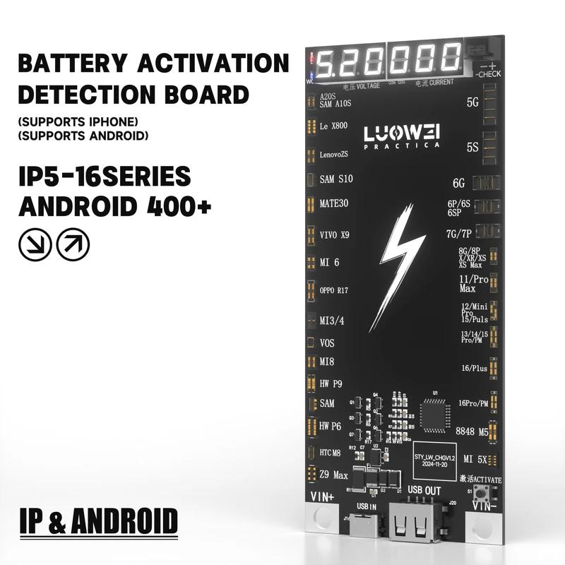LUOWEI LW-B03 Battery Activation Detection Board For IP 5G-16 Pro Max Android Battery Fast Charge One-button Activation Tool