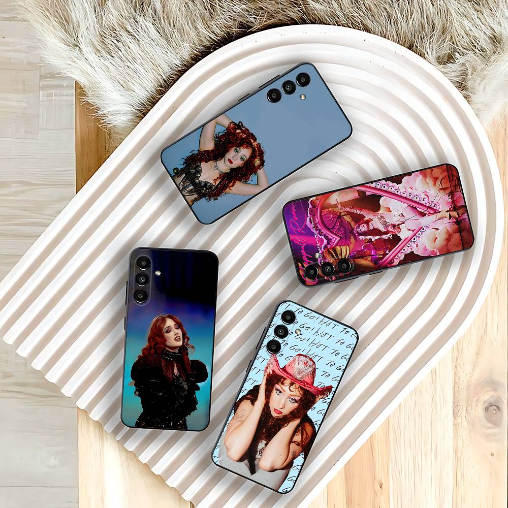 C-Chappell Roan Singer Phone Case For Samsung Galaxy A73,31,32,72,41,53,52,71,22,5G,Note,J7,8,9 Soft Black Cover