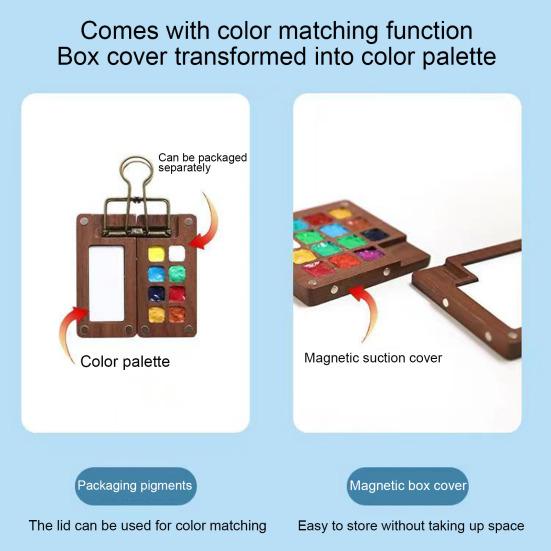 Дорожный набор акварельных красок Карманный мини-набор акварельных красок Набор для рисования акварелью с