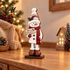 Festive Home Decorations Wooden Christmas Table Sign Santa Claus Elk Snowman Tabletop Decoration Desktop Holiday Party Centerpiece for Office Shelf