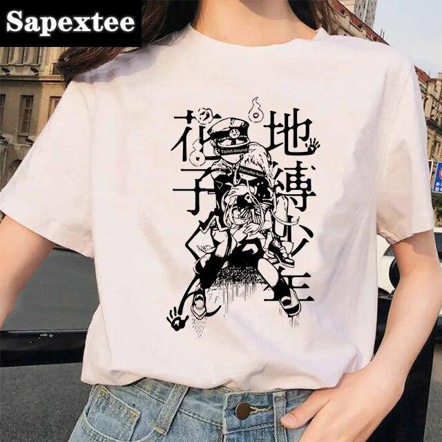 Женские футболки с принтом «Унитаз Ханако Кун» Harajuku Ullzang, модная футболка 90-х годов, забавная футболка унисекс с графикой, летняя футболка FeUnisex