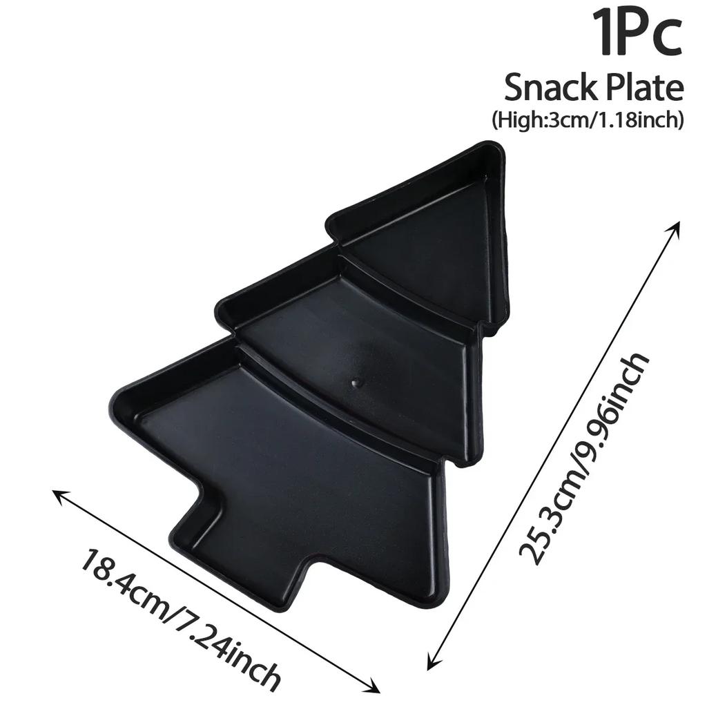 Форма рождественской елки Гостиная Конфеты Семена Фрукты Пластиковая тарелка Посуда Чаша Тарелки для завтрака Поднос Посуда Хранение