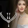 Elegant Simulated-Pearl Bridal Jewelry Sets Pearl Necklace+Earrings