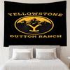 Yellowstone Print Tapestry, Backdrop, Easy Setup, Ideal for Bedroom, Office & Living Room, with Aesthetic Wall Hanging Decor.