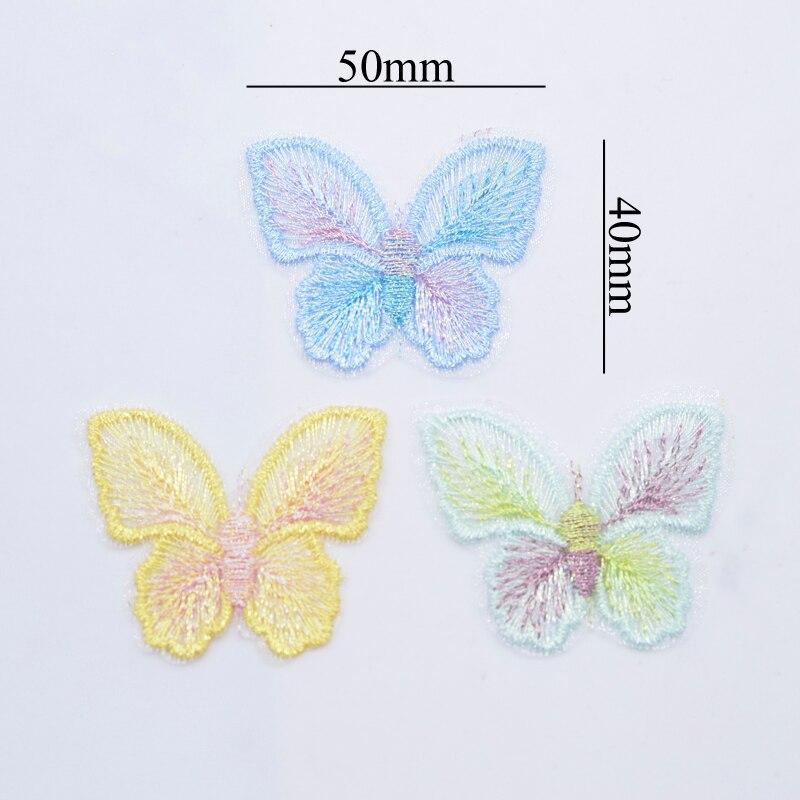 12 шт. 50*40 мм Мираж, вышитая сетка, аппликации в виде бабочек для одежды, шляпа, нашивки для шитья, головные уборы «сделай сам», заколки для волос, аксессуары с бантом