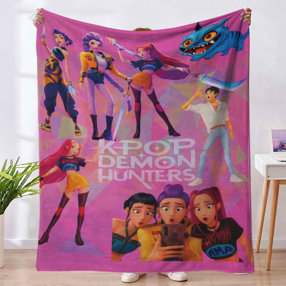 Flannel Blanket Witch Hunter K-Pop Series 4 Blankets Nap Blanket Autumn And Winter Flannel Blanket Can Be Connected To Jit