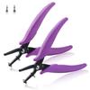 SPEEDWOX 2-Piece Set of 1.5mm and 1.8mm Hole Punch Pliers, Small Hole Punch, Single Hole Punch, Metal Hole Punch Tool with Spare Pins, Precision Hole