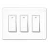 MOES WiFi Умный выключатель света, 3 клавиши, панель без винтов, приложение Smart Life/Tuya, беспроводное дистанционное управление, настенный выключатель, таймер для освещения, совместим с