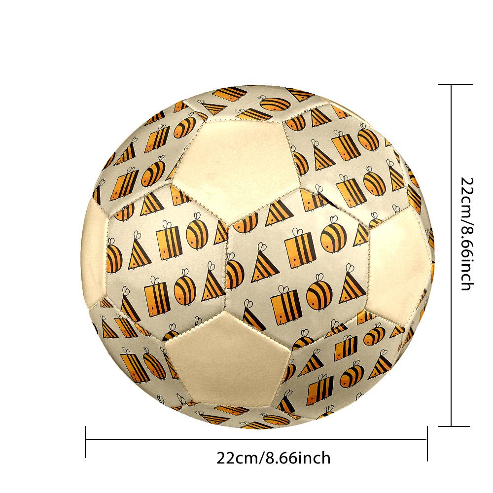 1PC Bee Party Celebration Soccer Ball Size 5 Football Machine Sewn Indoor/Outdoor Universal Football Gift W4