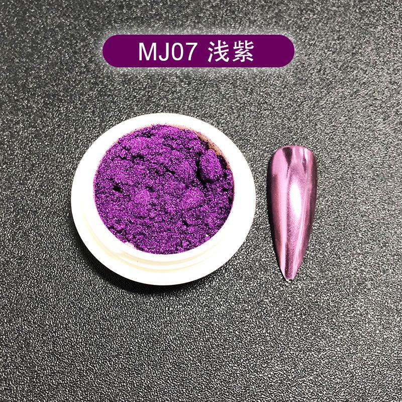 2pcs Nail Mirror Powder Electroplated Metallic Mirror Powder High Glitter Flash Laser Titanium Gold Powder Multi-color Optional Nail Art Tool