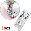 3pcs 3MM/4MM/6MM Rolled Hem Foot Presser Foot Sewing Machine Sewing Accessories