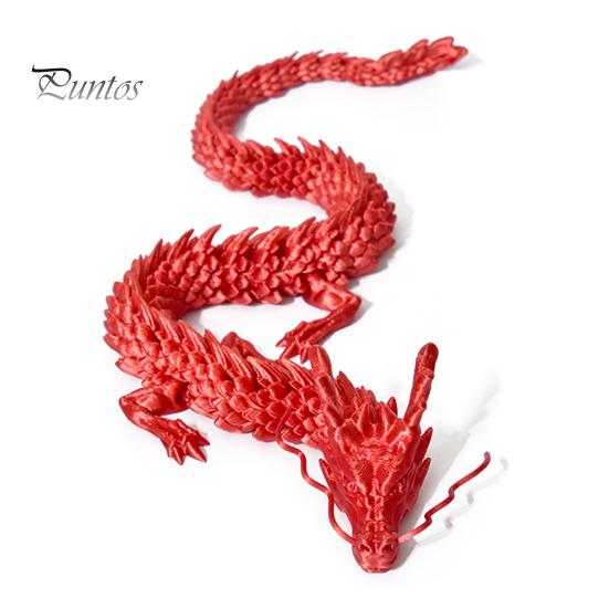 Китайская статуя дракона, напечатанная на 3D-принтере, фигурка дракона с подвижными суставами, шарнирная скульптура дракона, украшение стола для домашнего офиса