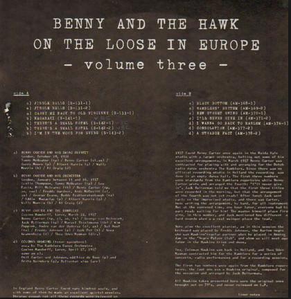 Виниловая пластинка BENNY CARTER & COLEMAN HAWKINS - Benny And The Hawk On The Loose In OTL3 OTL 1977 Европа Джаз Б/у