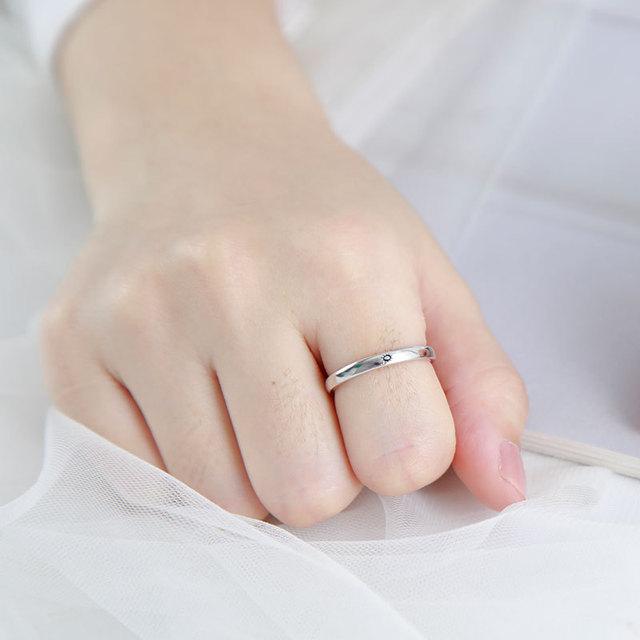 ANENJERY Пара колец для женщин и мужчин, минималистичные обручальные кольца на палец с Солнцем и Луной, ювелирные изделия